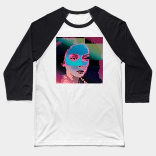 ROTTEN - Glitch Neon Retro Face Baseball T-Shirt